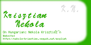 krisztian nekola business card